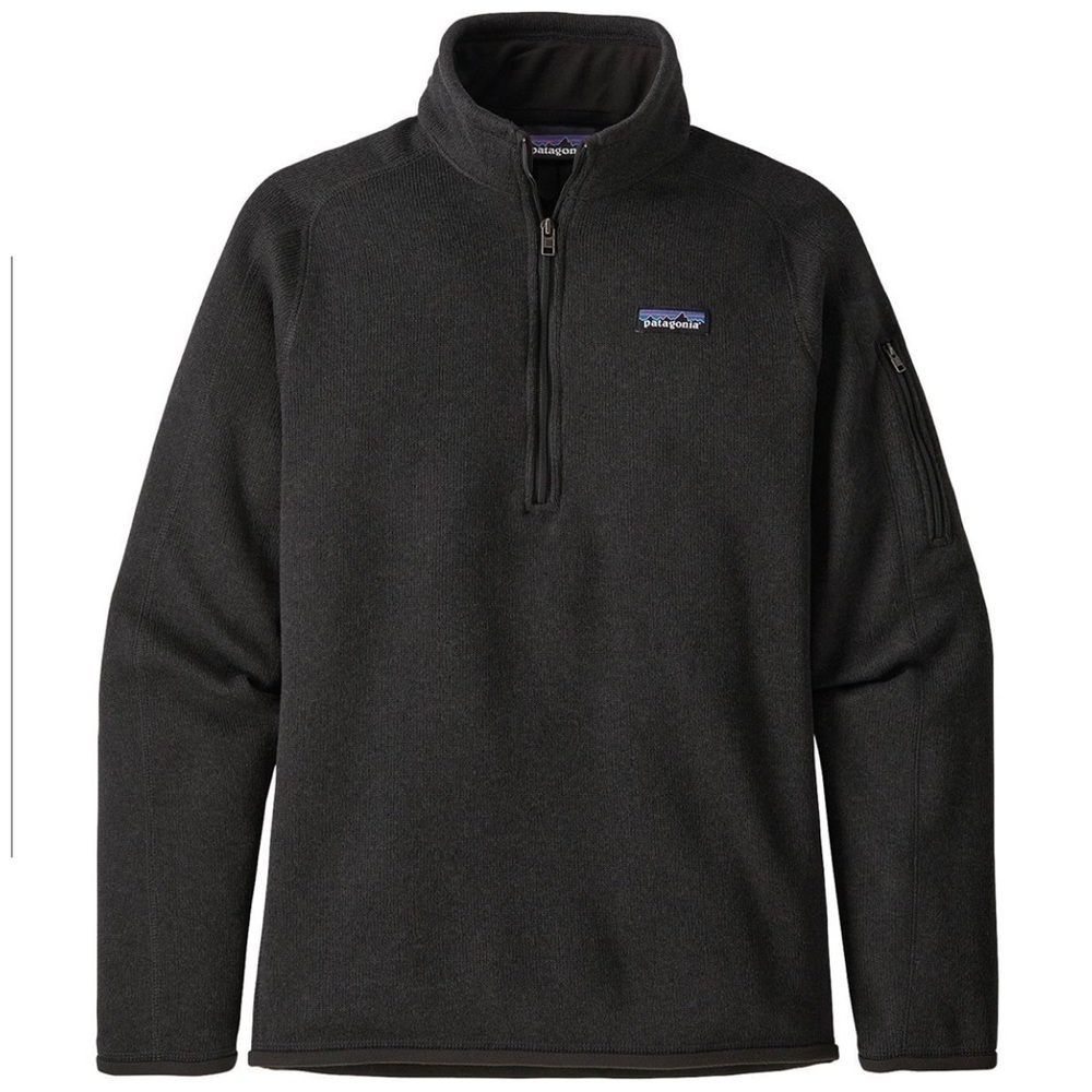 Patagonia Better Sweater 1/4 Zip Fleece Pullover Black XXS Style #25617 EUC!